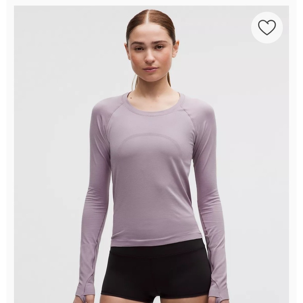Lululemon Swiftly Tech Long Sleeve Shirt 2.0 Waist Length Purple Lavender large